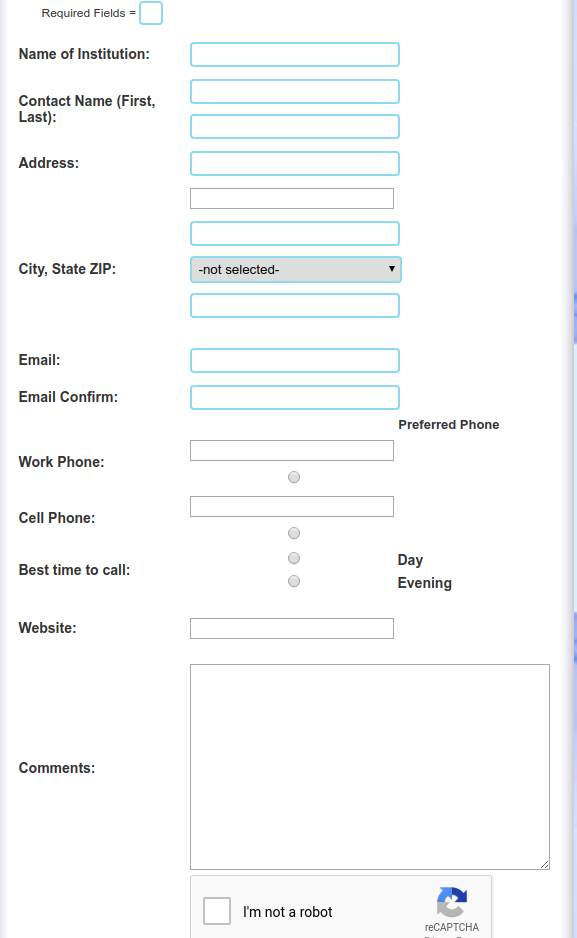 contact form